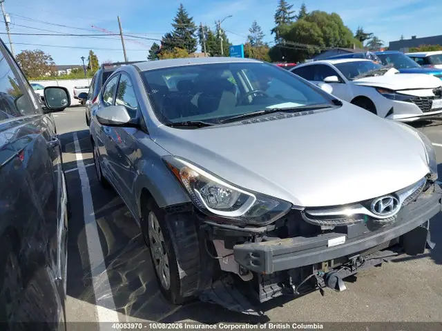 5NPDH4AE1FH644632 — 2015 Hyundai Elantra SE/Sport/Limited, Передняя часть слева (Left Front), фото до ремонта
