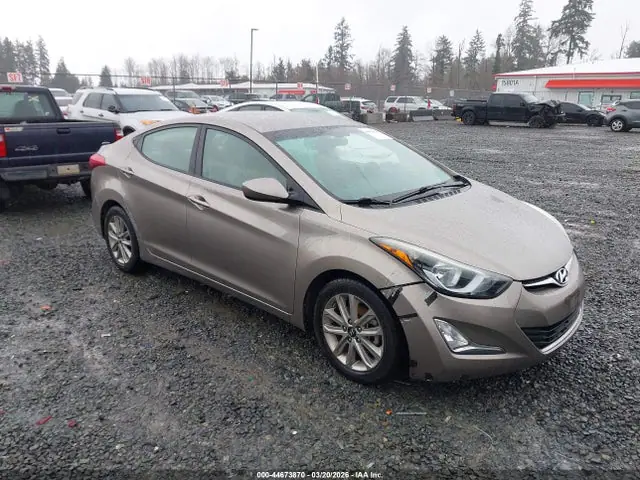 5NPDH4AE5EH479442 — 2014 Hyundai Elantra SE, Угон (Theft), фото до ремонта