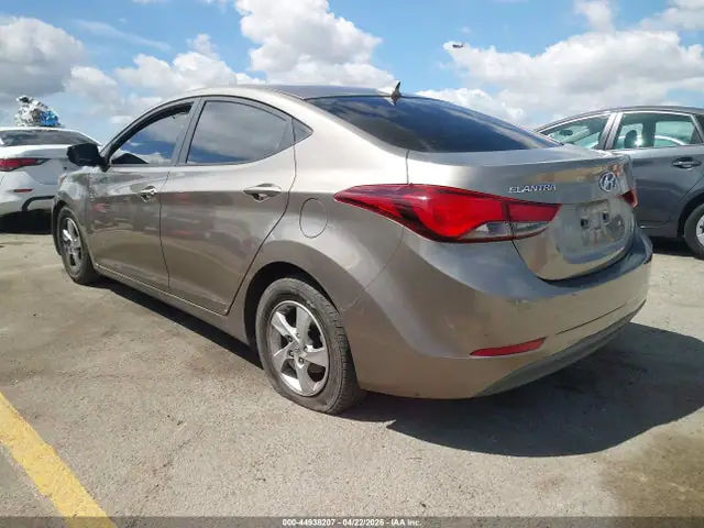 5NPDH4AE0EH511150 — 2014 Hyundai Elantra SE, фото 3 с аукциона IAAI 30.09.2026, Угон