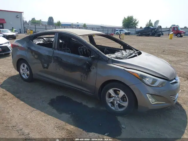 5NPDH4AE3EH505553 — 2014 Hyundai Elantra SE, Пожар салона (Interior Burn), фото до ремонта