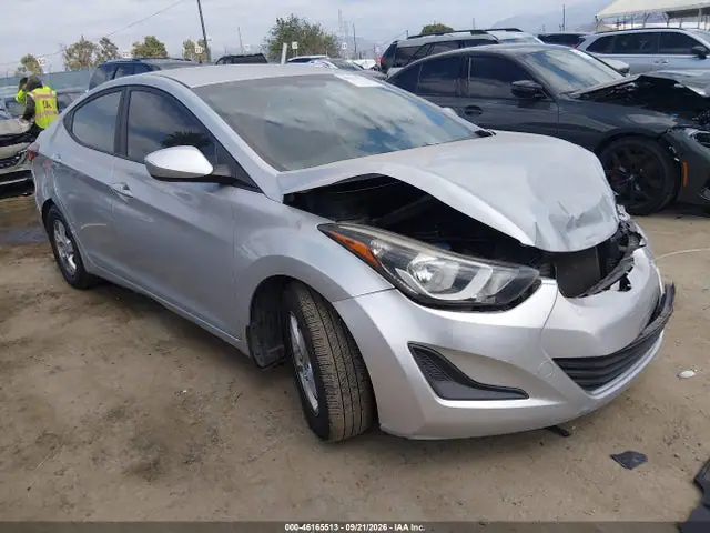 KMHDH4AEXEU143805 — 2014 Hyundai Elantra SE, Естественный износ (Normal Wear & Tear), фото до ремонта