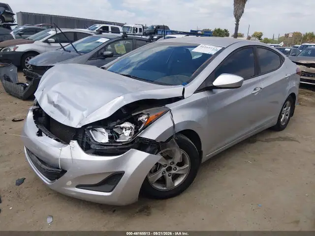 KMHDH4AEXEU143805 — 2014 Hyundai Elantra SE, фото 2 с аукциона IAAI 14.10.2026, Естественный износ