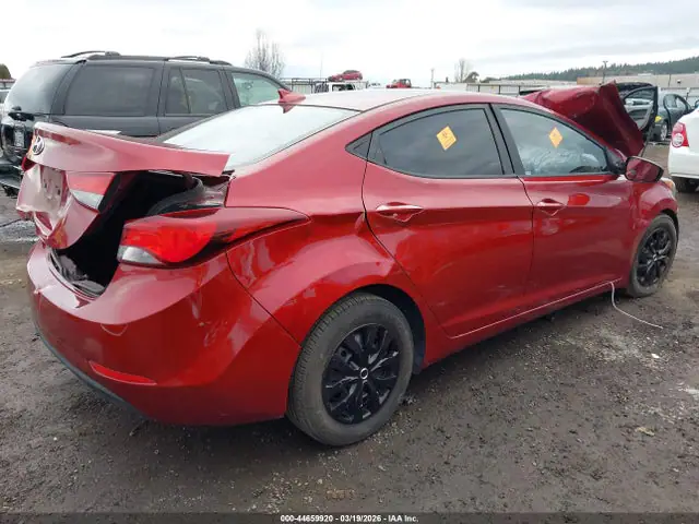 5NPDH4AE5GH701402 — 2016 Hyundai Elantra SE, фото 4 с аукциона IAAI 29.09.2026, Биологическая или химическая опасность