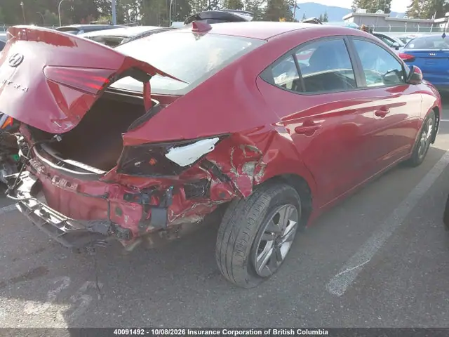 KMHD84LF7KU789921 — 2019 Hyundai Elantra SEL/Value/Limited, фото 4 с аукциона IAAI 14.10.2026, Задняя часть