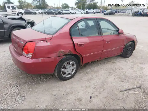 2005 Hyundai Elantra Gls/Gt VIN KMHDN46D55U032376 фото 5