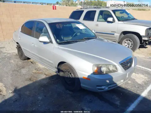 2006 Hyundai Elantra Gls/Limited VIN KMHDN46D66U356714 фото 2