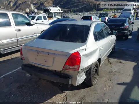 2006 Hyundai Elantra Gls/Limited VIN KMHDN46D66U356714 фото 5