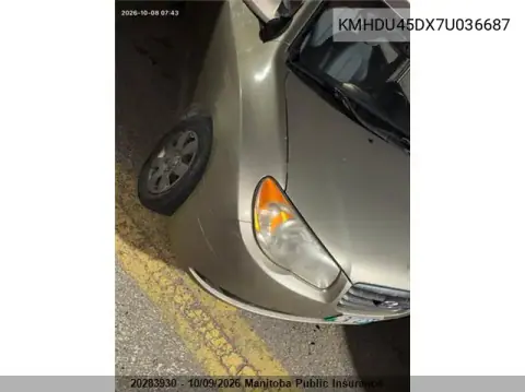 2007 Hyundai Elantra Gl VIN KMHDU45DX7U036687 фото 3