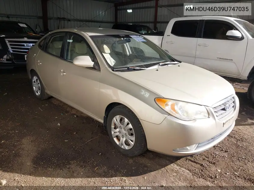 2009 Hyundai Elantra Gls VIN KMHDU46D39U747035 фото 2