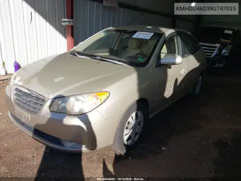 2009 Hyundai Elantra Gls VIN KMHDU46D39U747035 фото 3