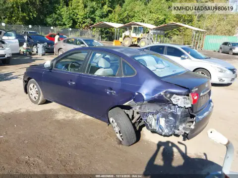 KMHDU4AD5AU980619 — 2010 Hyundai Elantra, фото 4 с аукциона IAAI, Задняя часть слева