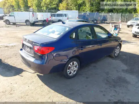 KMHDU4AD5AU980619 — 2010 Hyundai Elantra, фото 5 с аукциона IAAI, Задняя часть слева