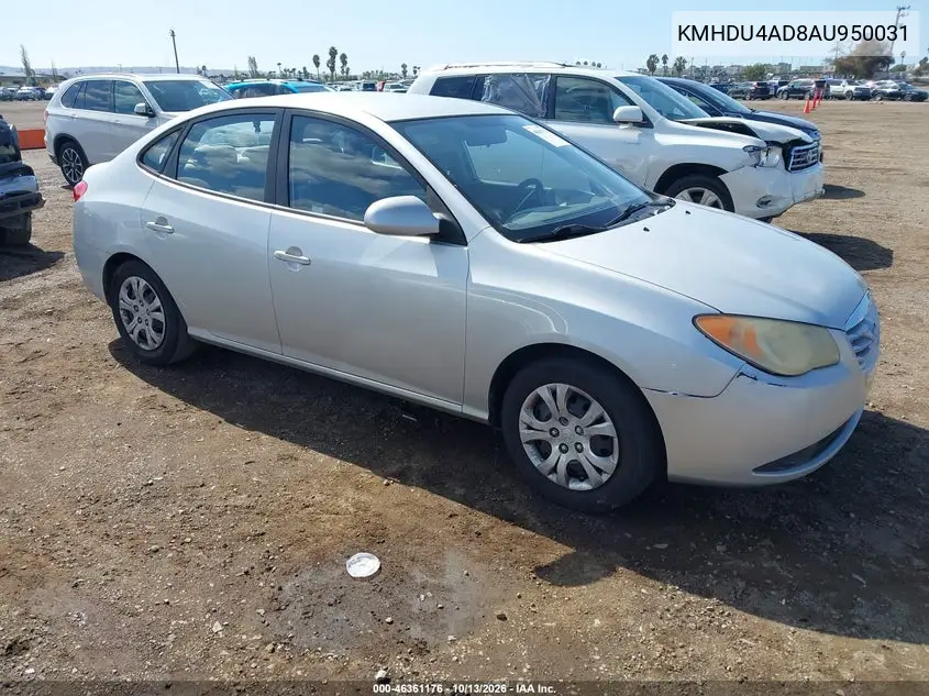 KMHDU4AD8AU950031 — 2010 Hyundai Elantra, фото 2 с аукциона IAAI, Естественный износ