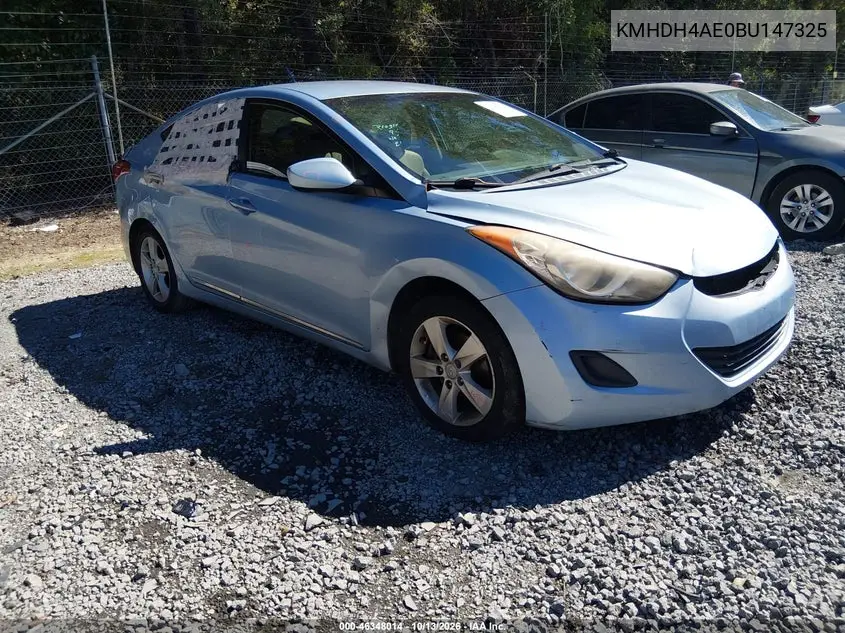KMHDH4AE0BU147325 — 2011 Hyundai Elantra, фото 2 с аукциона IAAI, Задняя часть