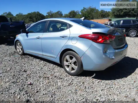 KMHDH4AE0BU147325 — 2011 Hyundai Elantra, фото 4 с аукциона IAAI, Задняя часть