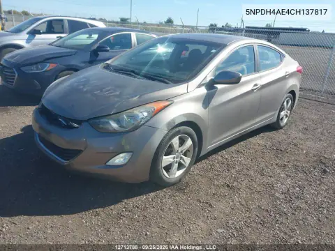 2012 Hyundai Elantra Gls VIN 5NPDH4AE4CH137817 фото 3