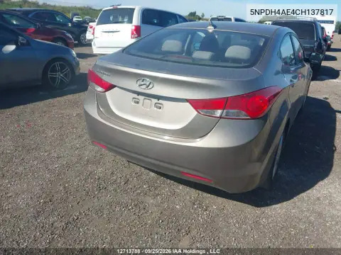 2012 Hyundai Elantra Gls VIN 5NPDH4AE4CH137817 фото 5