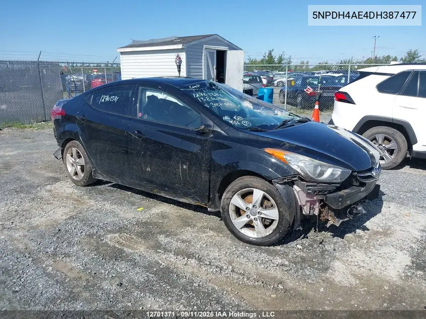 2013 Hyundai Elantra Gls VIN 5NPDH4AE4DH387477 фото 1