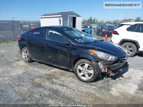 5NPDH4AE4DH387477 — 2013 Hyundai Elantra, Опрокидывание, фото до ремонта