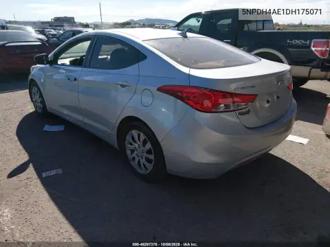 2013 Hyundai Elantra Gls VIN 5NPDH4AE1DH175071 фото 4