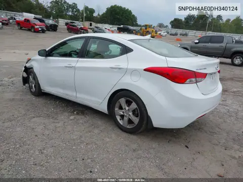 2013 Hyundai Elantra Gls VIN 5NPDH4AE0DH340124 фото 4