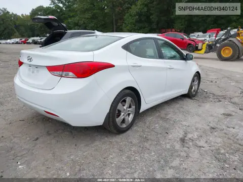 2013 Hyundai Elantra Gls VIN 5NPDH4AE0DH340124 фото 5