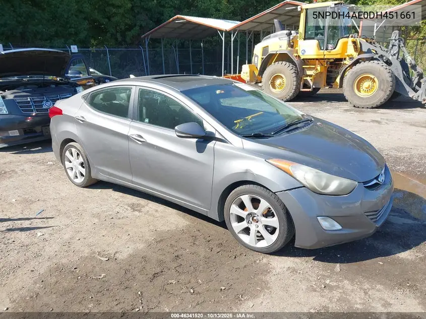 5NPDH4AE0DH451661 — 2013 Hyundai Elantra, фото 2 с аукциона IAAI, Угон