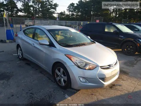 5NPDH4AE0DH322075 — 2013 Hyundai Elantra, Сзади слева, фото до ремонта