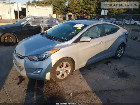 2013 Hyundai Elantra Gls VIN 5NPDH4AE0DH322075 фото 3