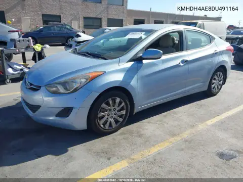 KMHDH4AE8DU491164 — 2013 Hyundai Elantra, фото 3 с аукциона IAAI, Кража