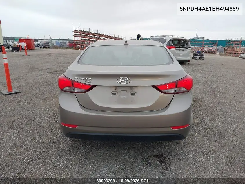 2014 Hyundai Elantra Se/Sport/Limited VIN 5NPDH4AE1EH494889 фото 17