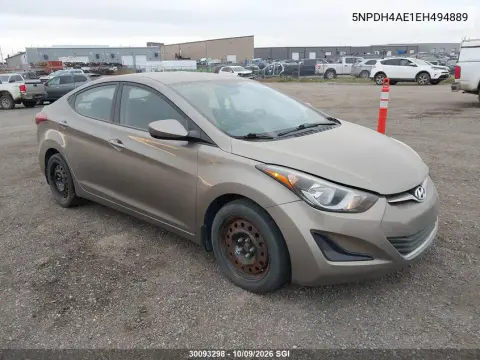5NPDH4AE1EH494889 — 2014 Hyundai Elantra, Град, фото до ремонта