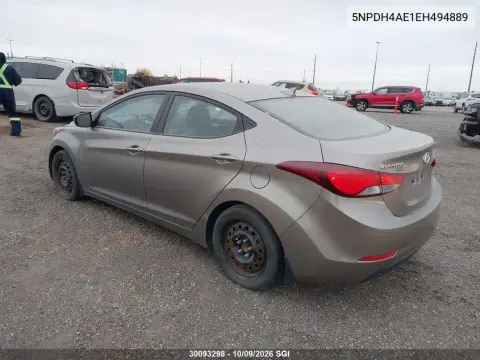 2014 Hyundai Elantra Se/Sport/Limited VIN 5NPDH4AE1EH494889 фото 4