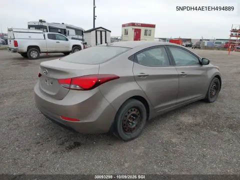 2014 Hyundai Elantra Se/Sport/Limited VIN 5NPDH4AE1EH494889 фото 5