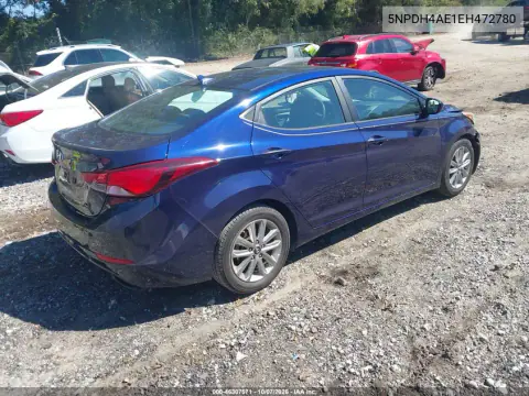 2014 Hyundai Elantra Se VIN 5NPDH4AE1EH472780 фото 4