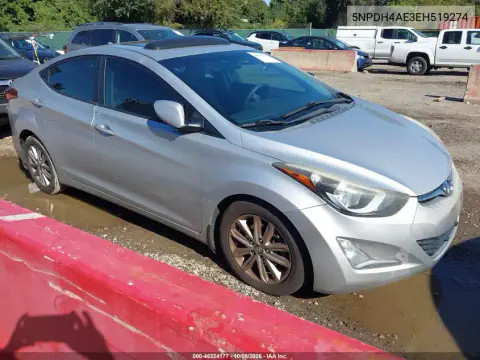 5NPDH4AE3EH519274 — 2014 Hyundai Elantra, Естественный износ, фото до ремонта