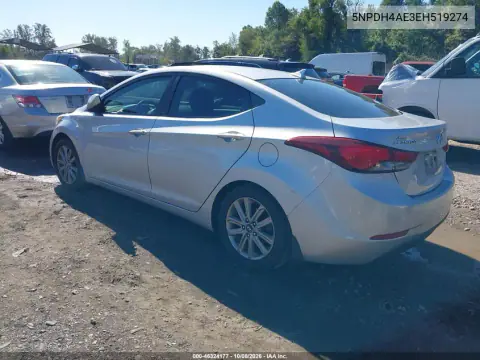 2014 Hyundai Elantra Se VIN 5NPDH4AE3EH519274 фото 4