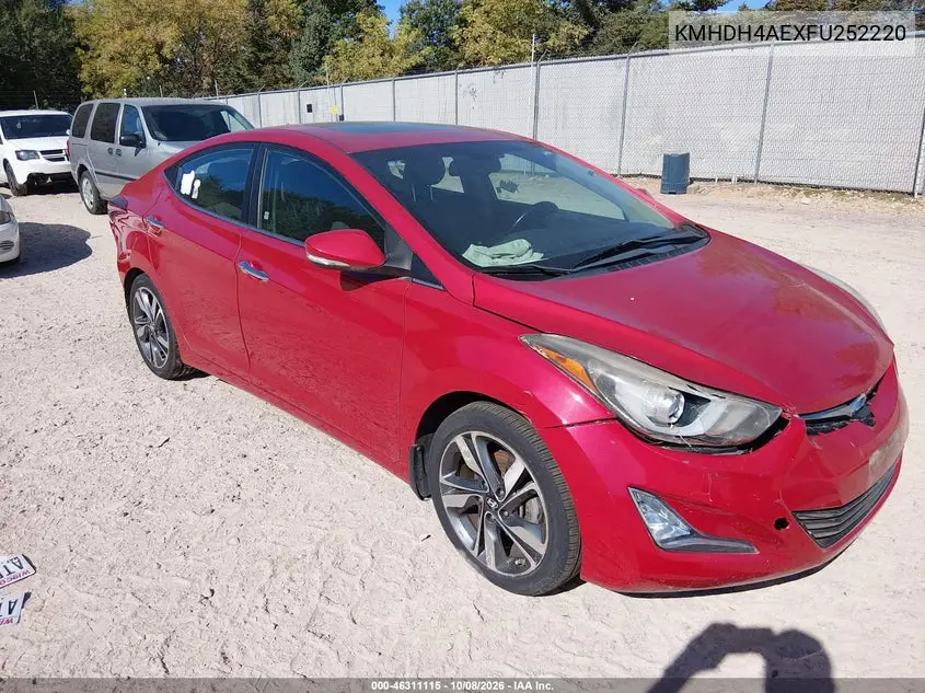 2015 Hyundai Elantra Limited VIN KMHDH4AEXFU252220 фото 2