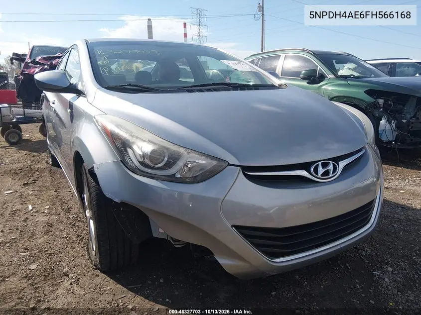 2015 Hyundai Elantra Se VIN 5NPDH4AE6FH566168 фото 2