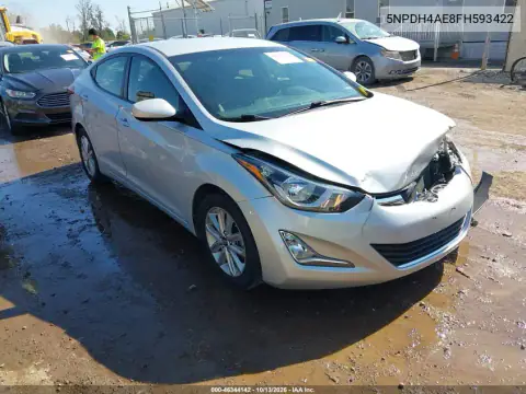 2015 Hyundai Elantra Se VIN 5NPDH4AE8FH593422 фото 2