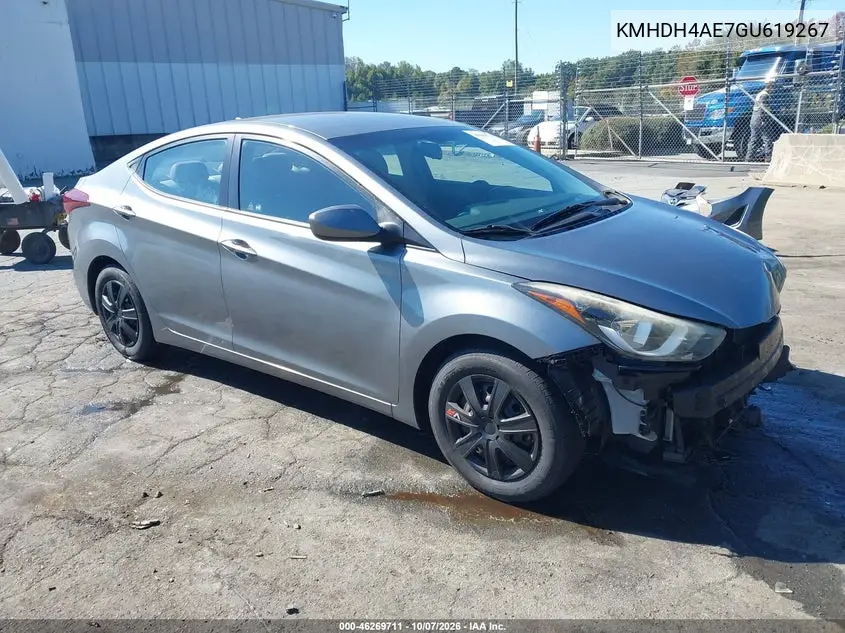 2016 Hyundai Elantra Se VIN KMHDH4AE7GU619267 фото 2