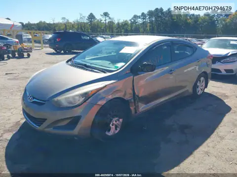 2016 Hyundai Elantra Se VIN 5NPDH4AE7GH794679 фото 3