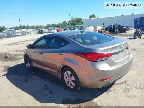 2016 Hyundai Elantra Se VIN 5NPDH4AE7GH794679 фото 4