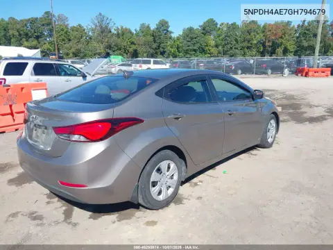 2016 Hyundai Elantra Se VIN 5NPDH4AE7GH794679 фото 5