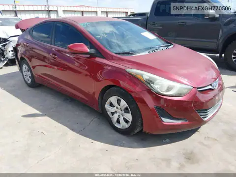 2016 Hyundai Elantra Se VIN 5NPDH4AEXGH770506 фото 2