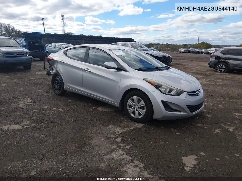 2016 Hyundai Elantra Se VIN KMHDH4AE2GU544140 фото 2