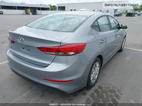 2017 Hyundai Elantra VIN 5NPD74LF6HH106049 фото 5