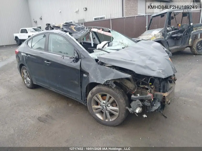 2017 Hyundai Elantra Gl VIN KMHD84LF2HU189249 фото 1