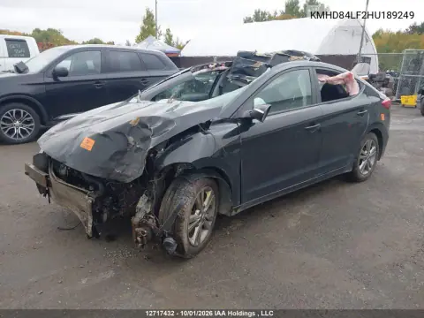 2017 Hyundai Elantra Gl VIN KMHD84LF2HU189249 фото 2