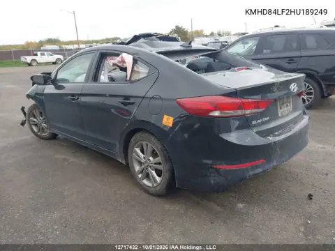 2017 Hyundai Elantra Gl VIN KMHD84LF2HU189249 фото 3
